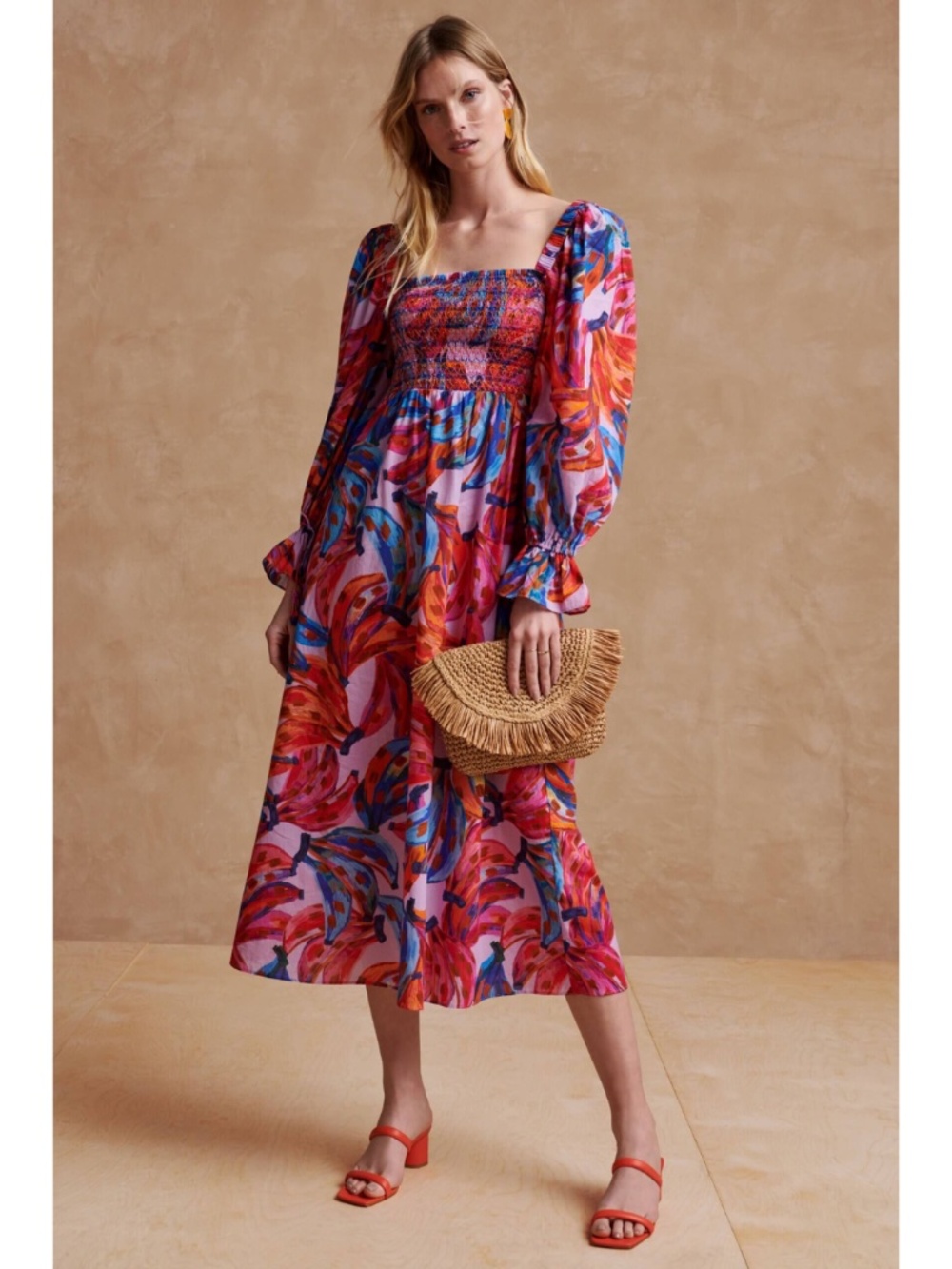 NEW Farm Rio Colorful Bananas Dress Small - Picture 7 of 16